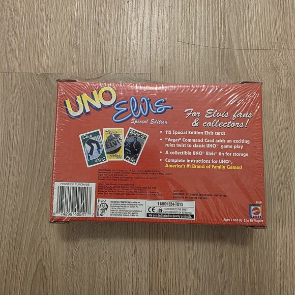 Elvis Presley UNO Mattel Card Game 2000 Special Edition Collectible - Picture 3 of 4